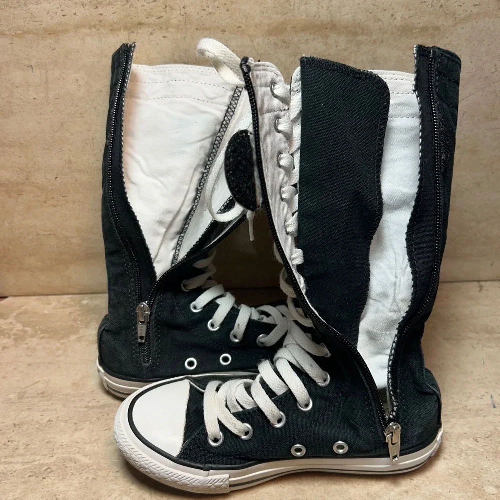 Converse Chuck Taylor All Star XX-Hi Knee High Black Canvas‎ Junior 12 614985F